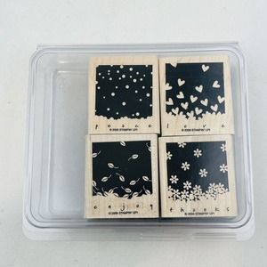 Stampin' Up Gently Falling 4 Stamp Set Peace Love Thanks Enjoy 2006‎